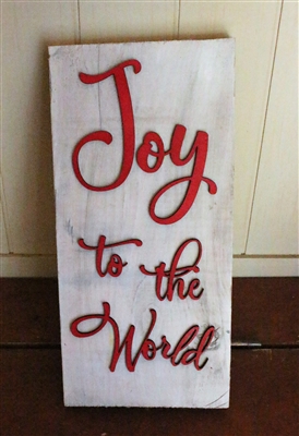 Joy to the World Pallet Wood Re purposed Sign