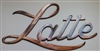 latte metal wall art word accent