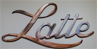 latte metal wall art word accent