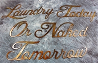 "Laundry Today or Naked Tomorrow" Metal Wall Art