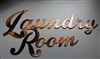 Laundry Room Sign Metal Wall Art Decor Copper/Bronze Plated