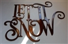 Let It Snow Metal Wall Art Decor