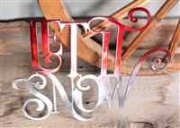 Let It Snow Metal Wall Art Decor