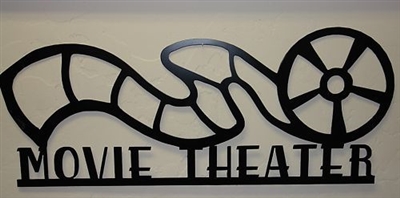 Movie Theater Reel Sign "24 Metal Wall Art Decor