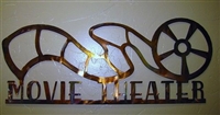 Movie Theater Reel Sign "24 Metal Wall Art Decor - Copper