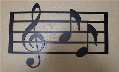 Music Scale with notes Metal Wall Art