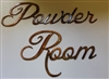 "Powder Room" Metal Wall Art Decor