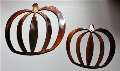 Pumpkin Pair Metal Wall Art Decor