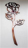 Rose Metal Wall Art Accent