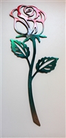 Rose Metal Wall Art Accent