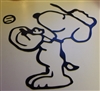 Snoopy plays Baseball Metal Wall Art (2 Pieces)