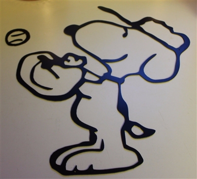 Snoopy plays Baseball Metal Wall Art (2 Pieces)