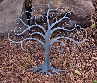 Swirled Tree of Life Metal Decor