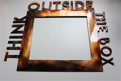 Think Outside of the Box Metal Art