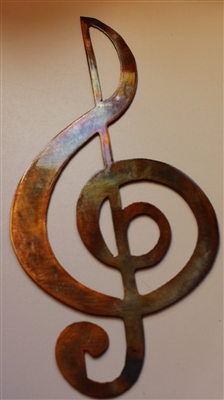 Treble Clef Musical Note Metal Wall Art