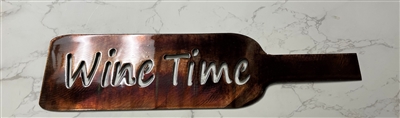 Wine Time Metal Wall Art