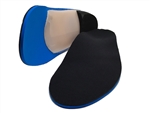 Custom Made Orthotics, Full Length, 2 Pair Special 1/8" medical blue with 1/16" black covered spenco cushion top cover