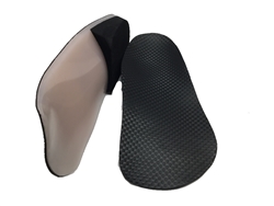 Custom Made Orthotics with a black carbon lining top cover