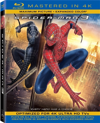 Spider-Man 3 Mastered in 4K Blu-ray (Rental)