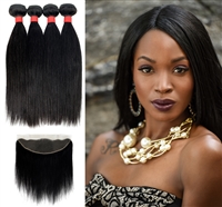 4 Bundles +  13" x 4" Lace Frontal - Straight
