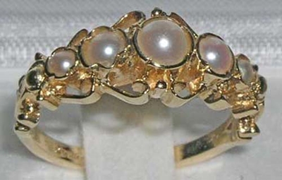 Opulent 9K Yellow Gold Freshwater Cultured Pearl Ring
