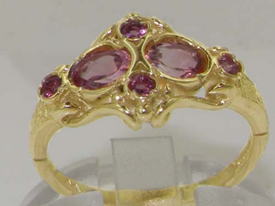 9K Yellow Gold Pink Tourmaline Design