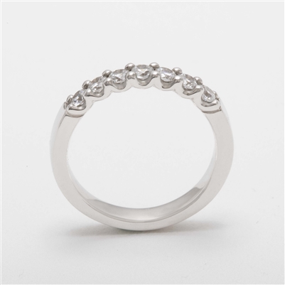 Elegant Platinum 0.50ct Diamond Half Eternity Ring