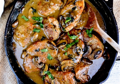 Braised Pork Marsala