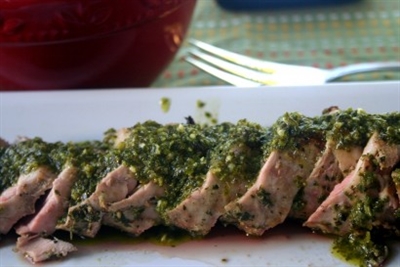 Grilled Chimichurri Pork Tenderloin