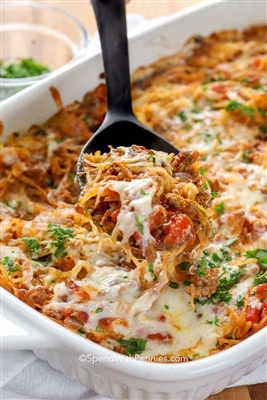 Meaty Spaghetti Squash Casserole LOW CARB