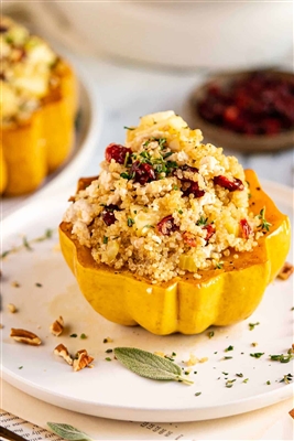 Turkey and Wild Rice stuffed Butternut squash