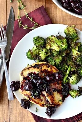 Balsamic Chicken with Cherry Wine Sauce