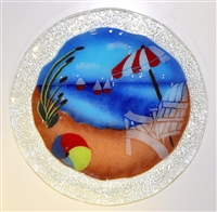 12 inch Bold Beach Scene Plate