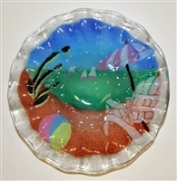 7 inch Pastel Beach Scene Bowl