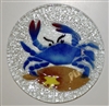 9 inch Flat Blue Claw Crab Plate