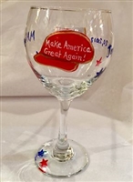 Trump Make America Great Again Wine Glass