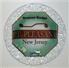 Any Town Beach Badge 9 inch Seafoam Plate