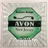 Any Town Beach Badge Seafoam Small Square Plate