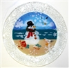 Beach Snowman 12 inch Plate