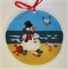 Beach Snowman 7 inch Suncatcher