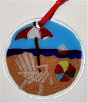 Bold Beach Scene Suncatcher