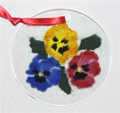 Bold Pansy Suncatcher