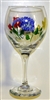 Bold Spring Floral Red Wine Glass