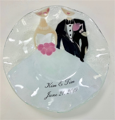 Bride and Groom 9 inch Bowl Custom