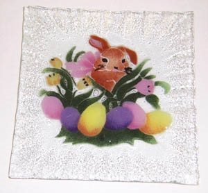 Brown Bunny Small Square Plate