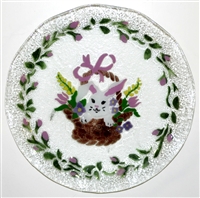 Bunny in Basket 12 inch Plate
