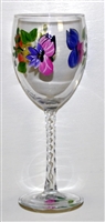 Butterfly White Wine Glass