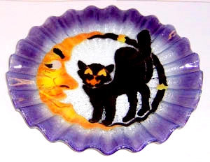 Cat and Moon 10.75 inch Plate