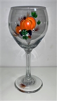 Fall Harvest Red Wine Glass