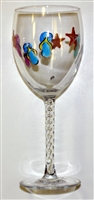 Flip Flop White Wine Glass